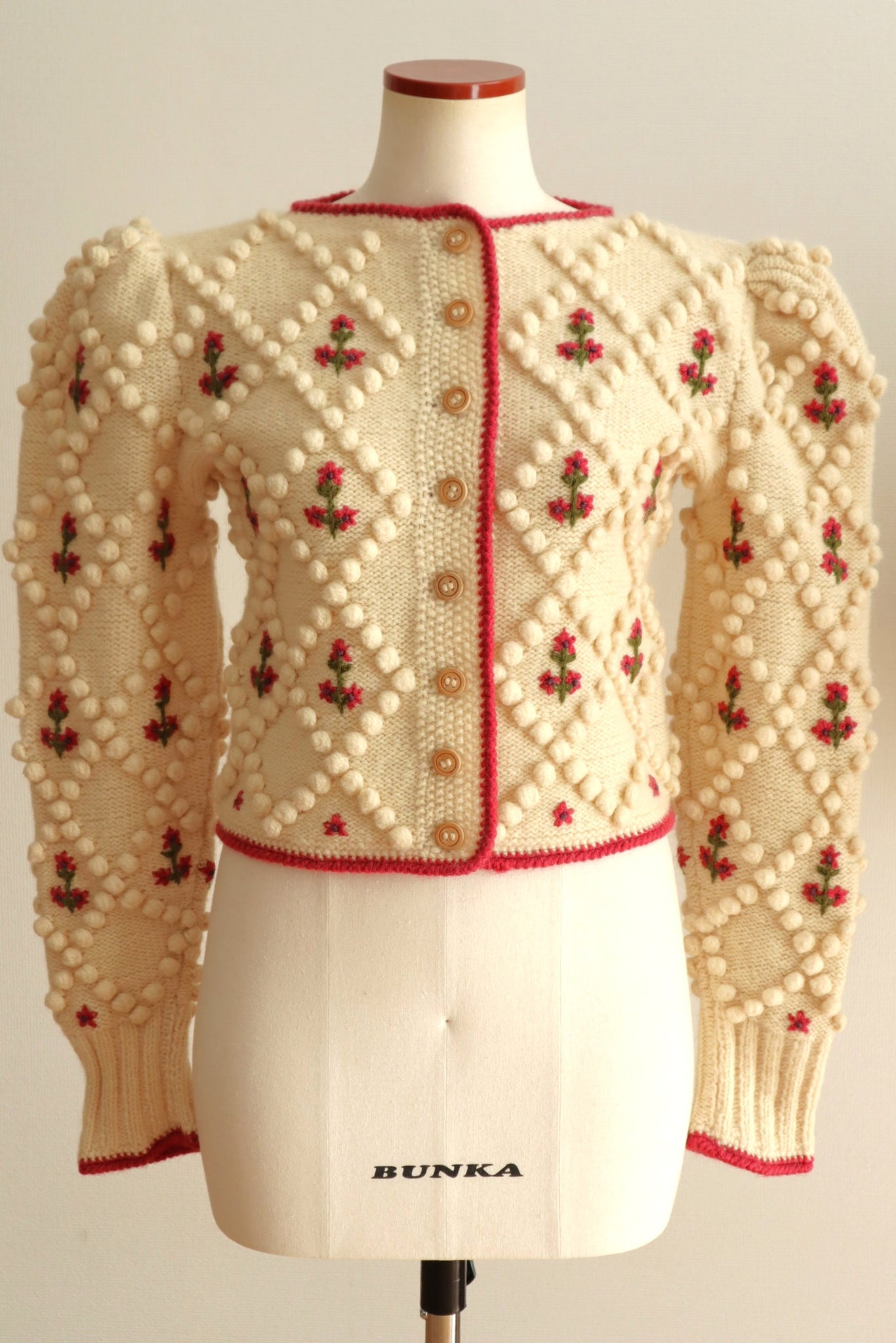 70s Pink Floral Austrian Cardigan