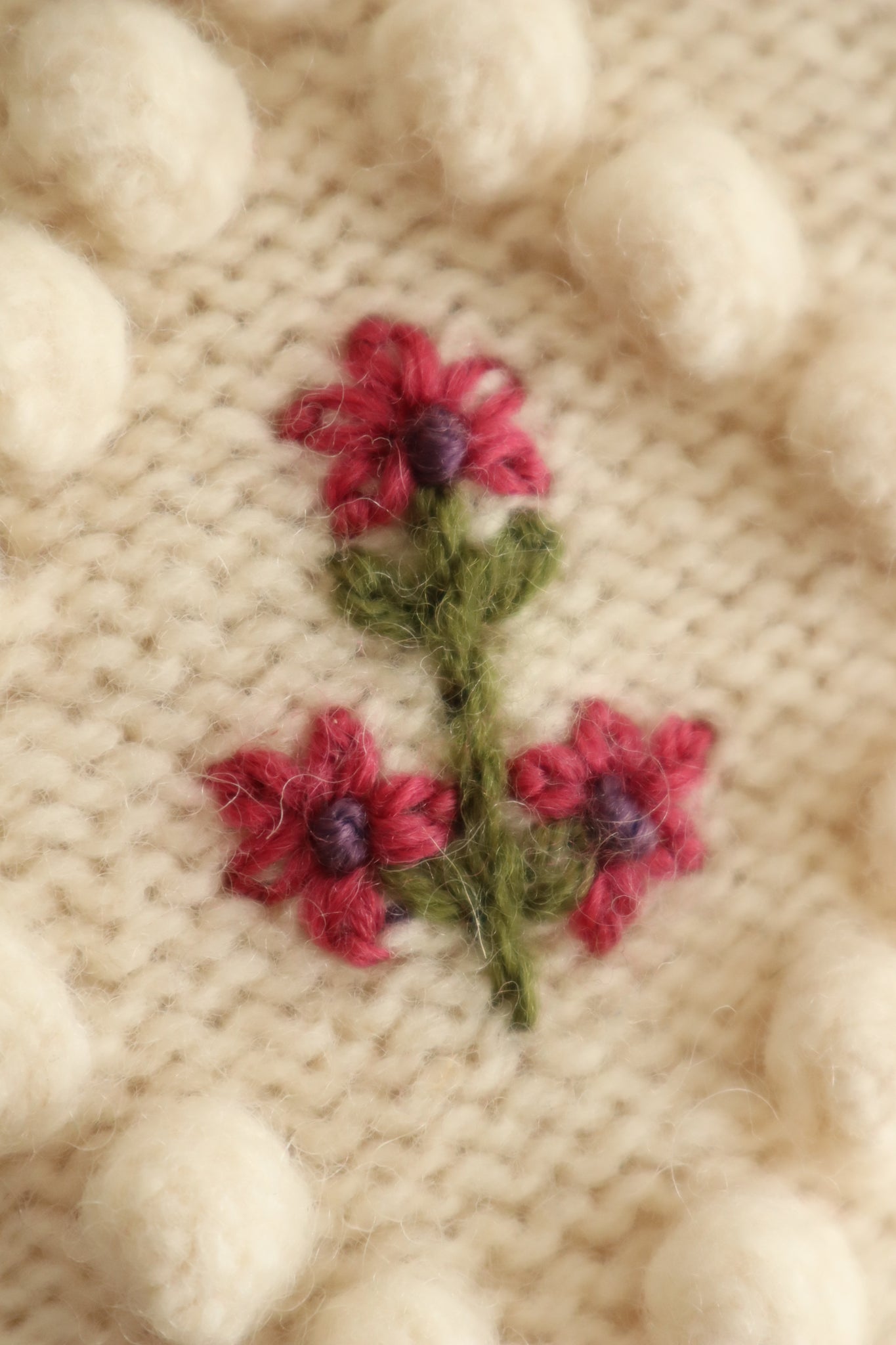 70s Pink Floral Austrian Cardigan