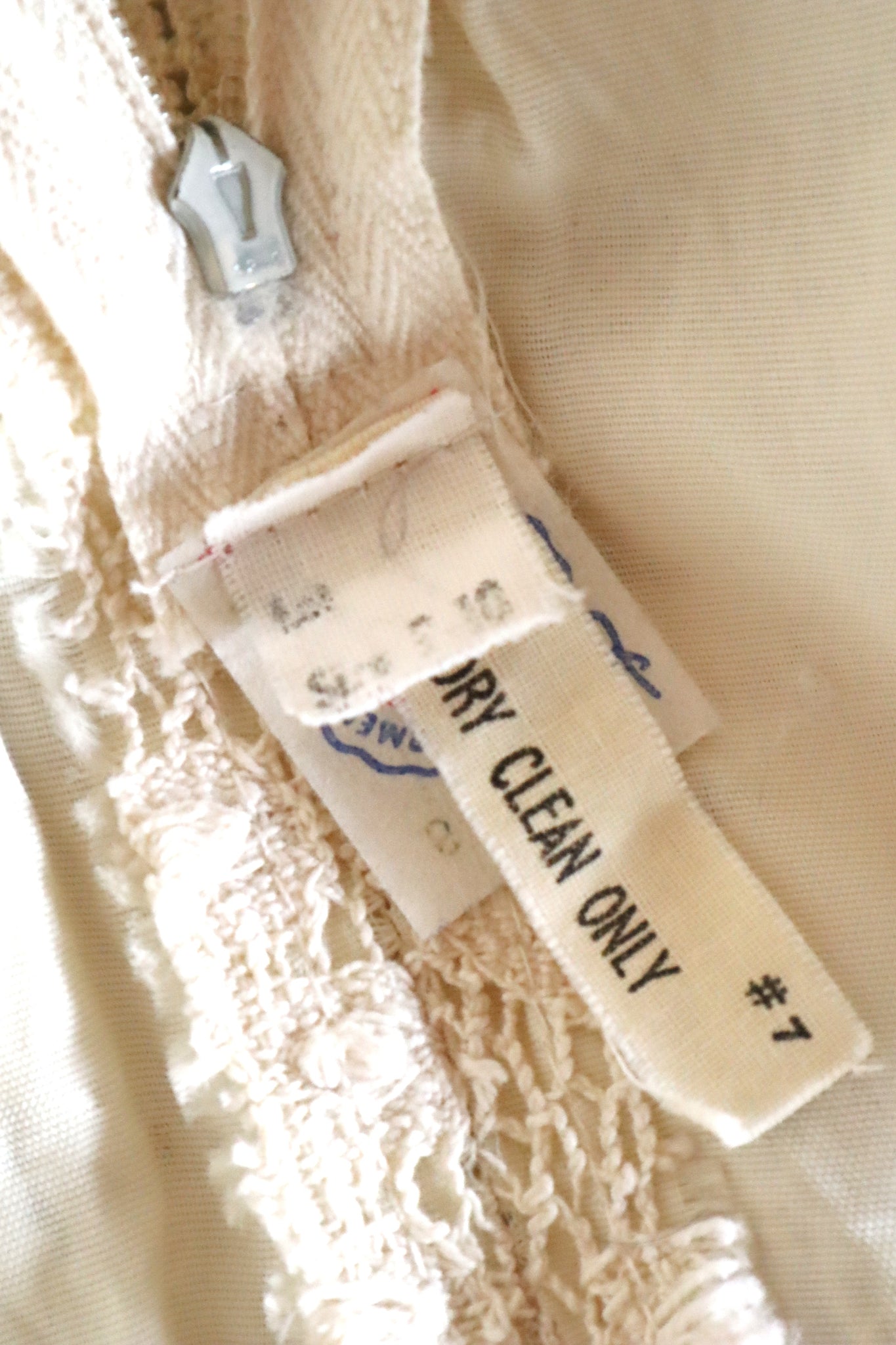 1970s Union Made Allover Lace Dress