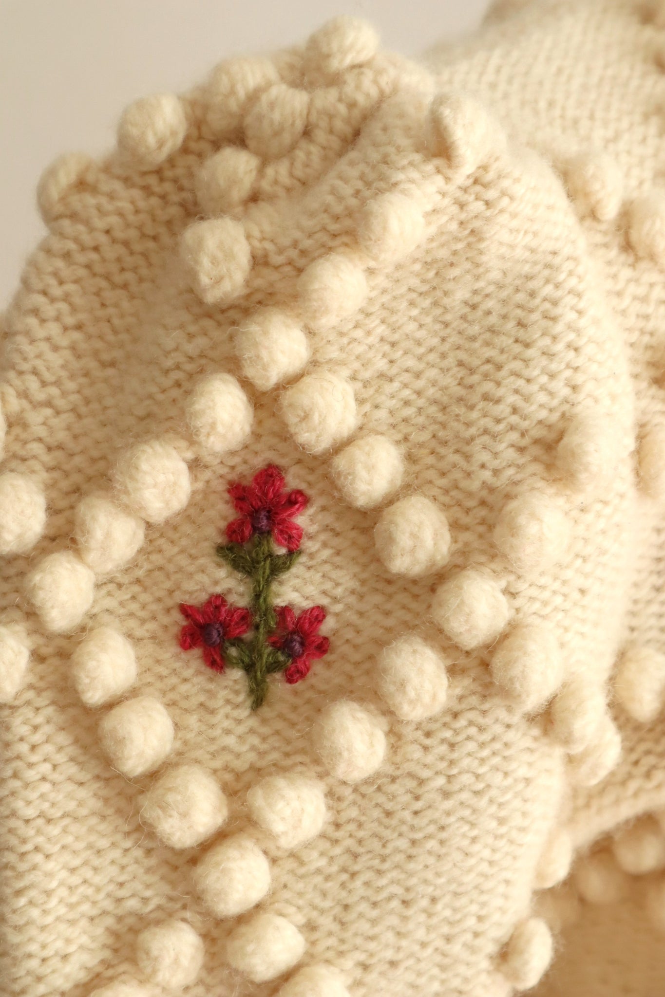 70s Pink Floral Austrian Cardigan