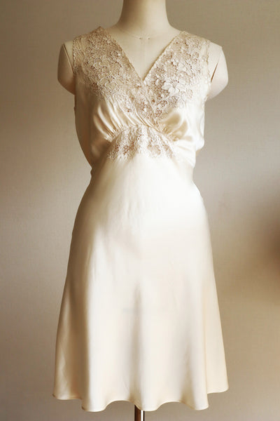 1940s Champagne Slip Dress