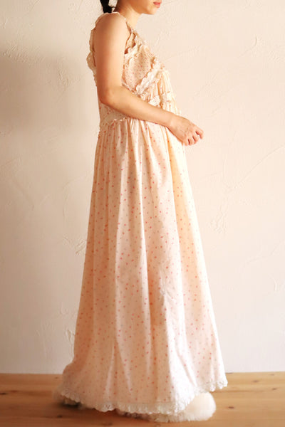 1920s Floral Cotton Monogram Nightdress