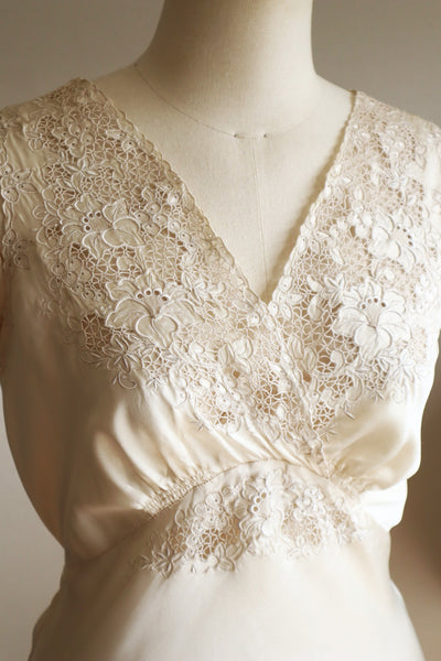 1940s Champagne Slip Dress