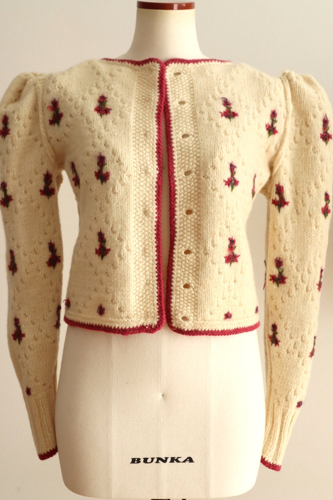 70s Pink Floral Austrian Cardigan