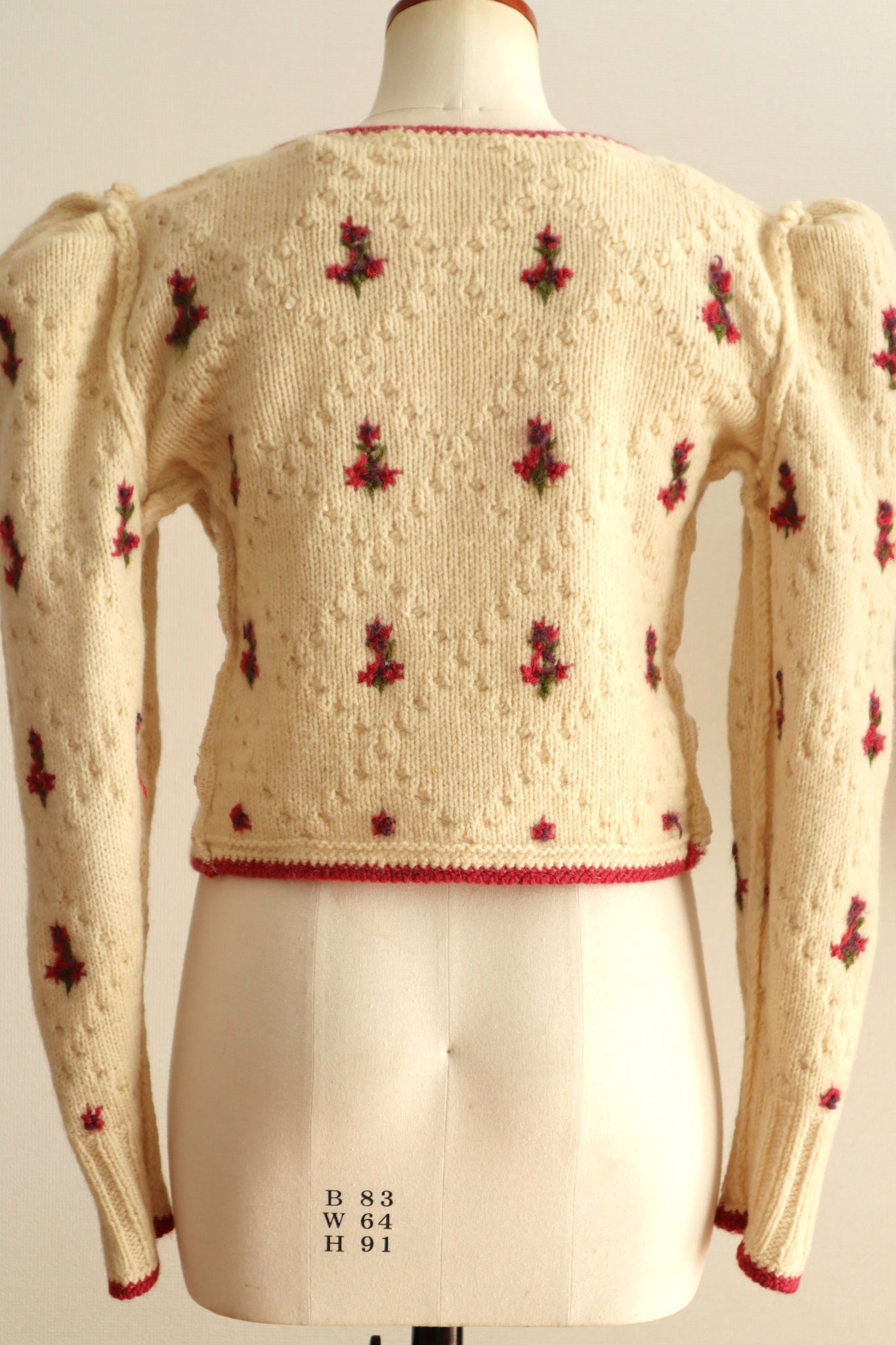 70s Pink Floral Austrian Cardigan