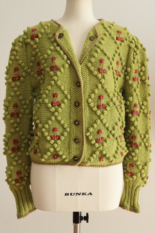 70s Green Austrian Cardigan