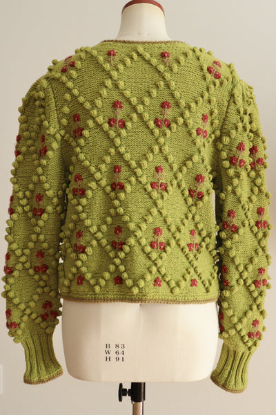 70s Green Austrian Cardigan