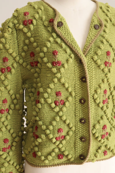 70s Green Austrian Cardigan