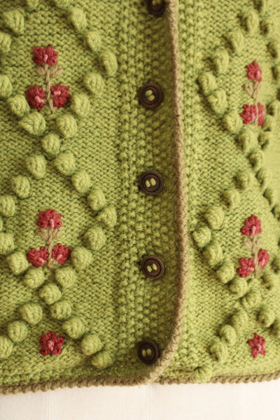 70s Green Austrian Cardigan