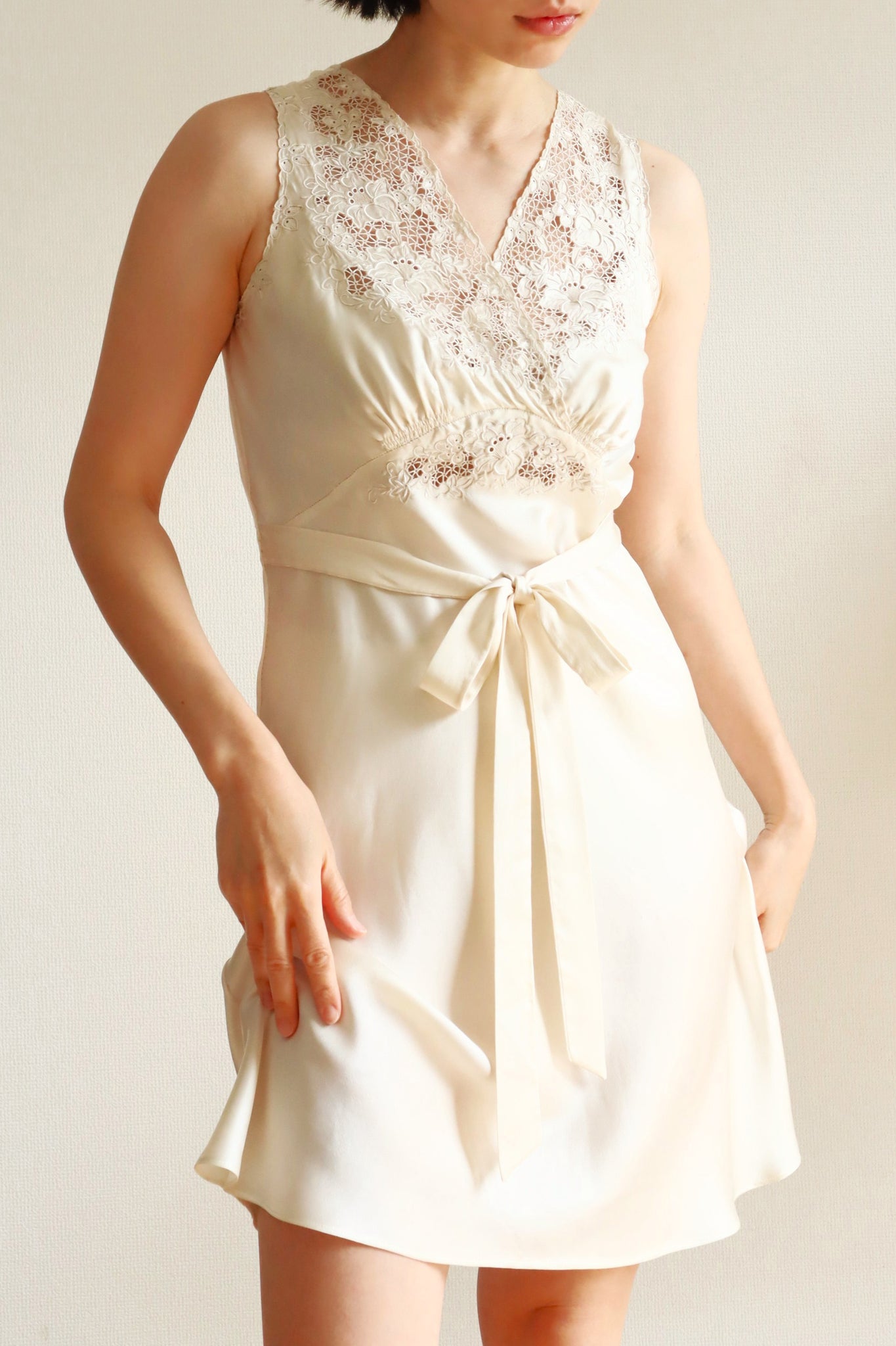 1940s Champagne Slip Dress