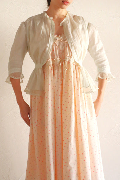 1910s Cotton Striped Lace Blouse