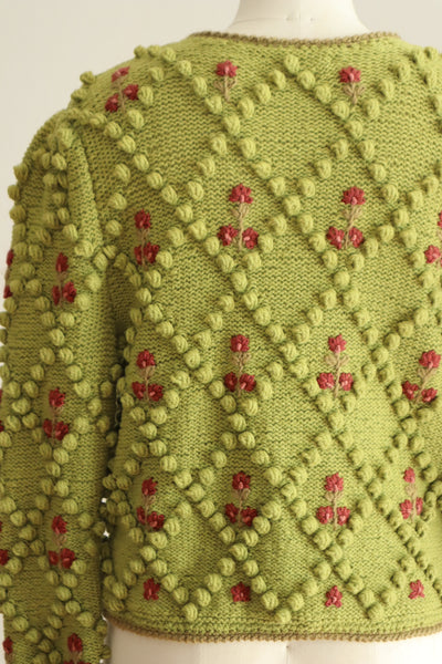 70s Green Austrian Cardigan