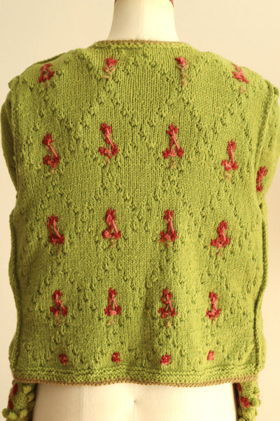 70s Green Austrian Cardigan