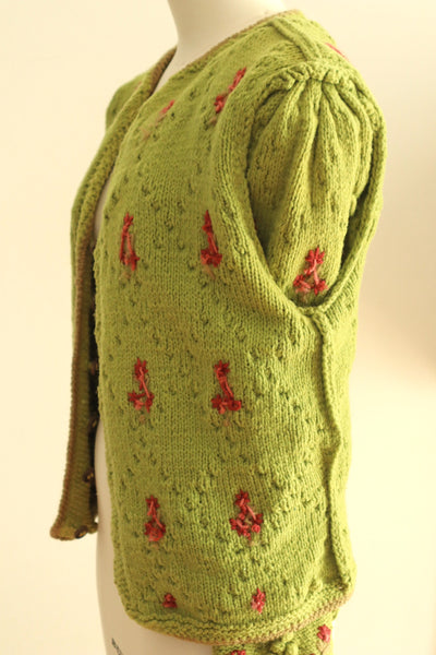 70s Green Austrian Cardigan