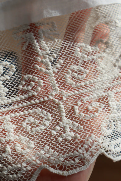 1900s Cross Lace Church Smock