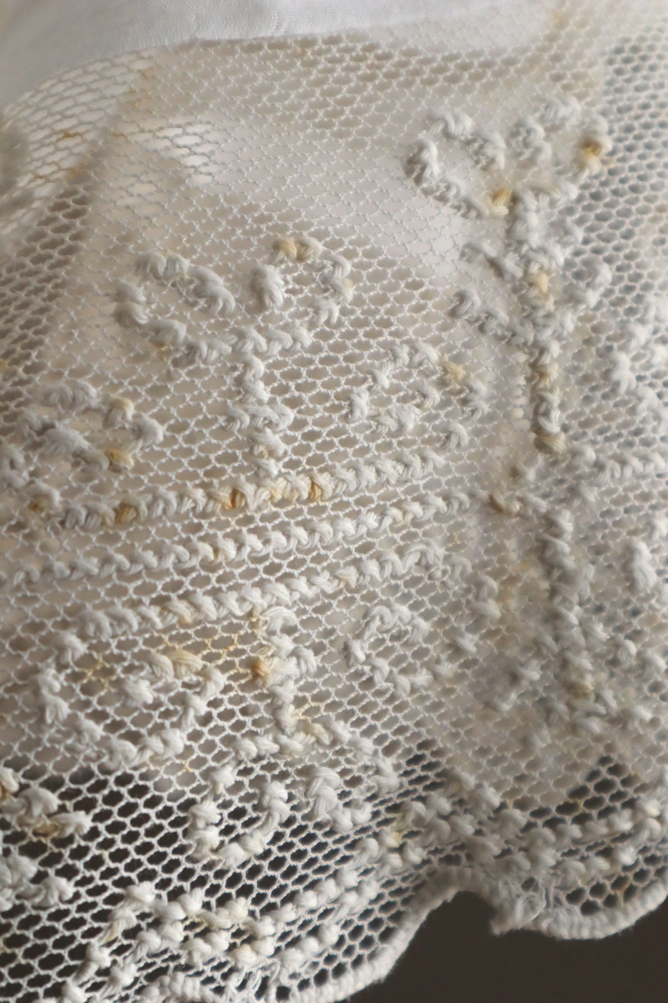 1900s Cross Lace Church Smock