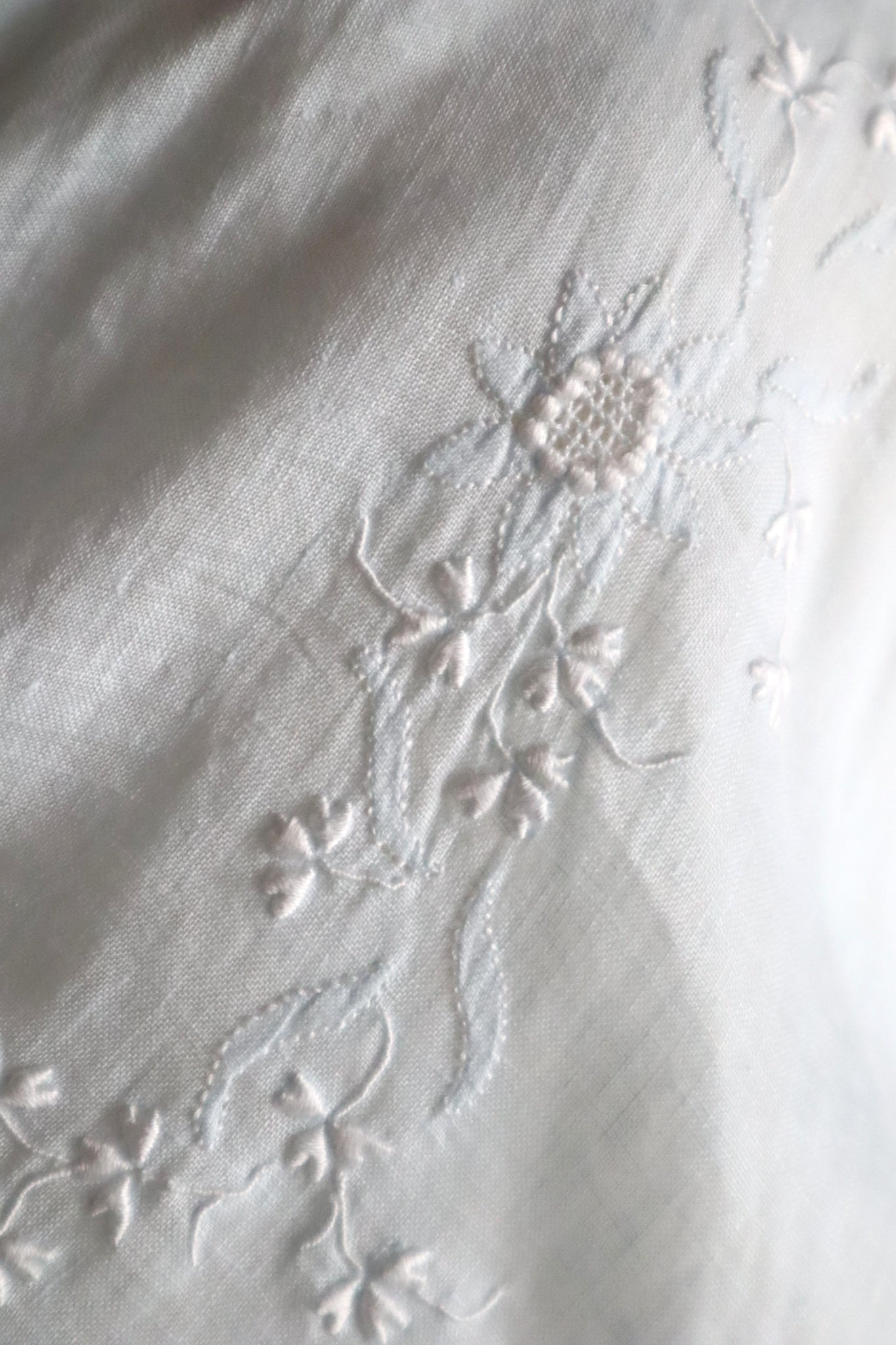 1940s Pale Blue Cotton Dress