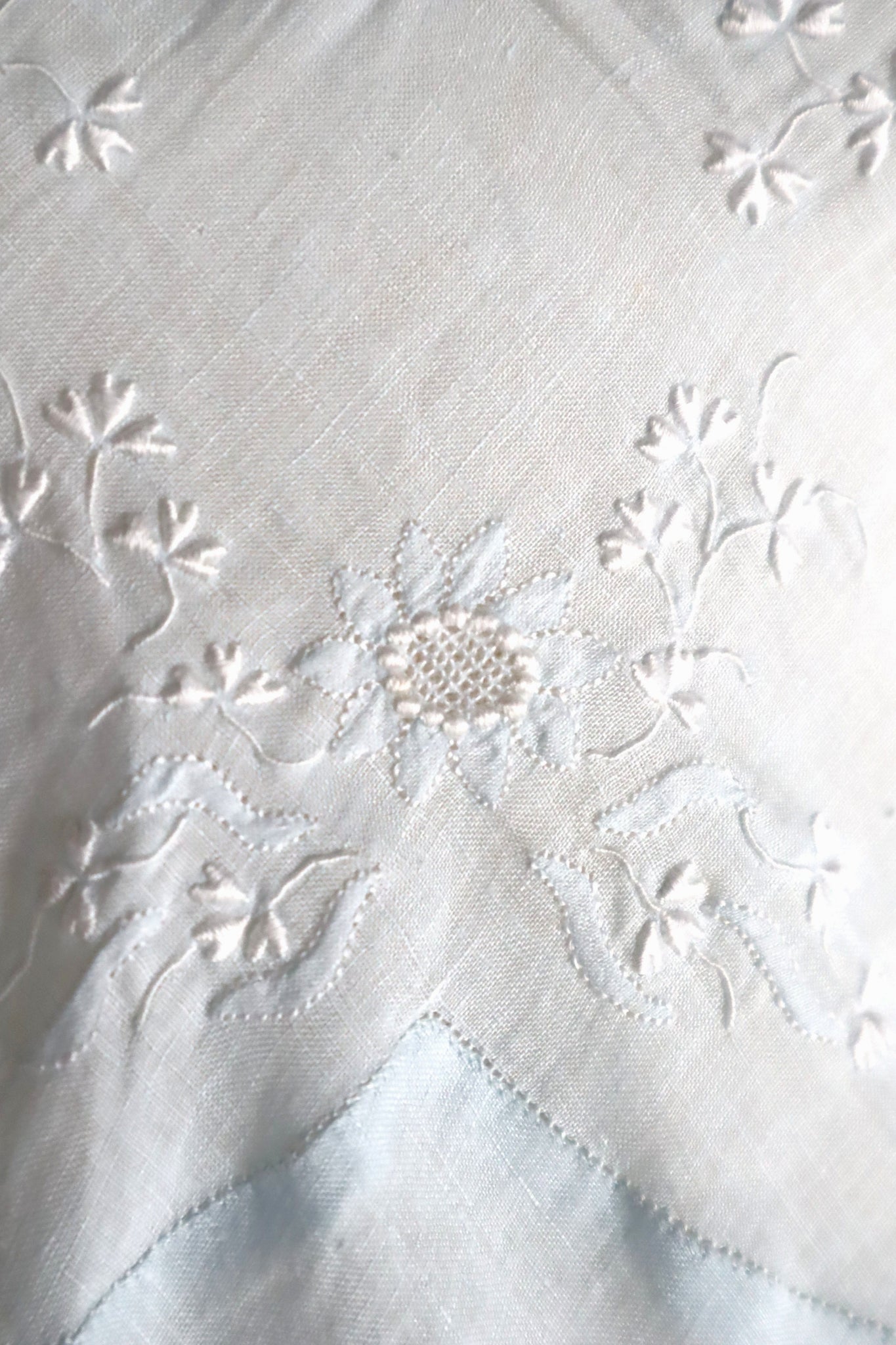 1940s Pale Blue Cotton Dress