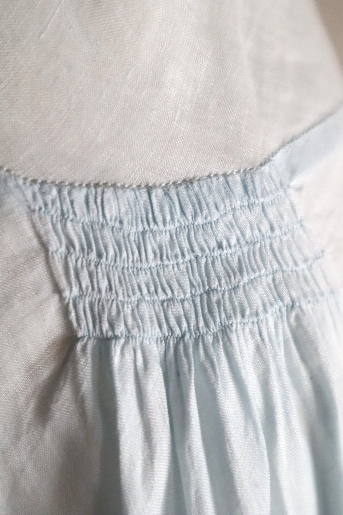 1940s Pale Blue Cotton Dress