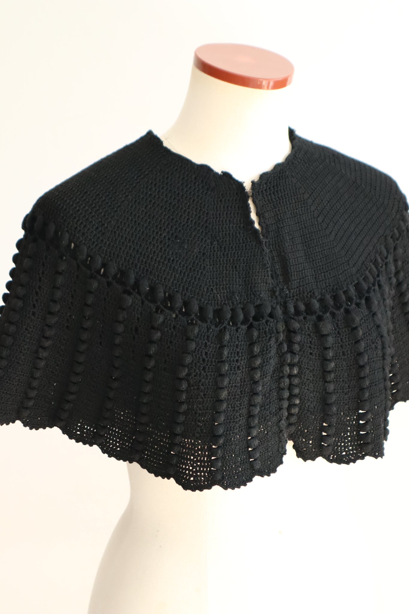 19th Black Wool Capelet