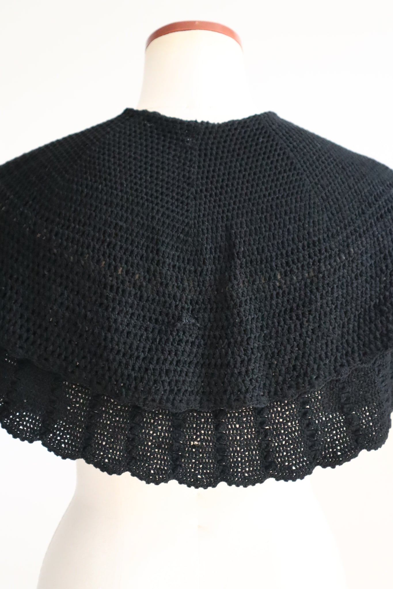 19th Black Wool Capelet