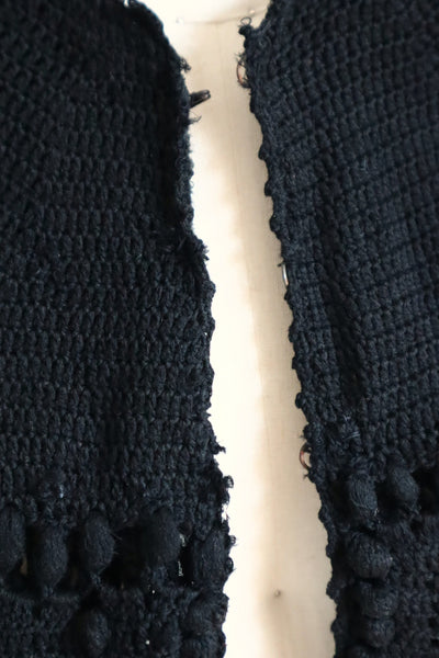 19th Black Wool Capelet