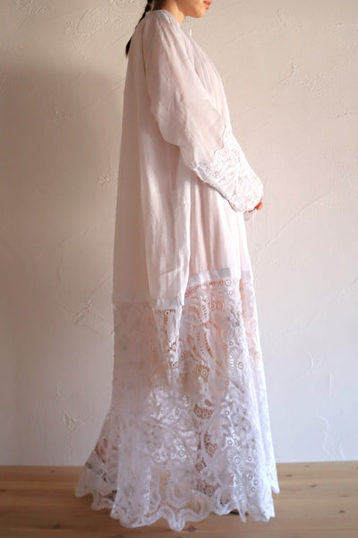 1900s French Handworked Batten Lace Church Surplice