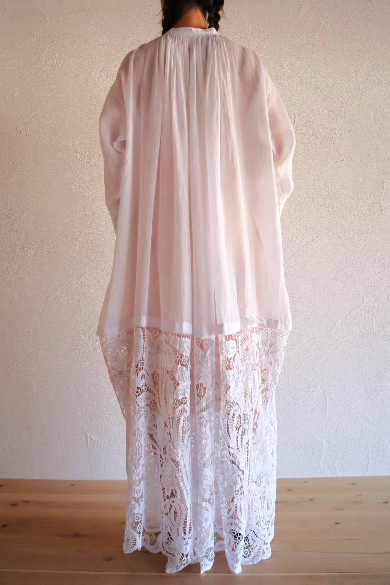 1900s French Handworked Batten Lace Church Surplice