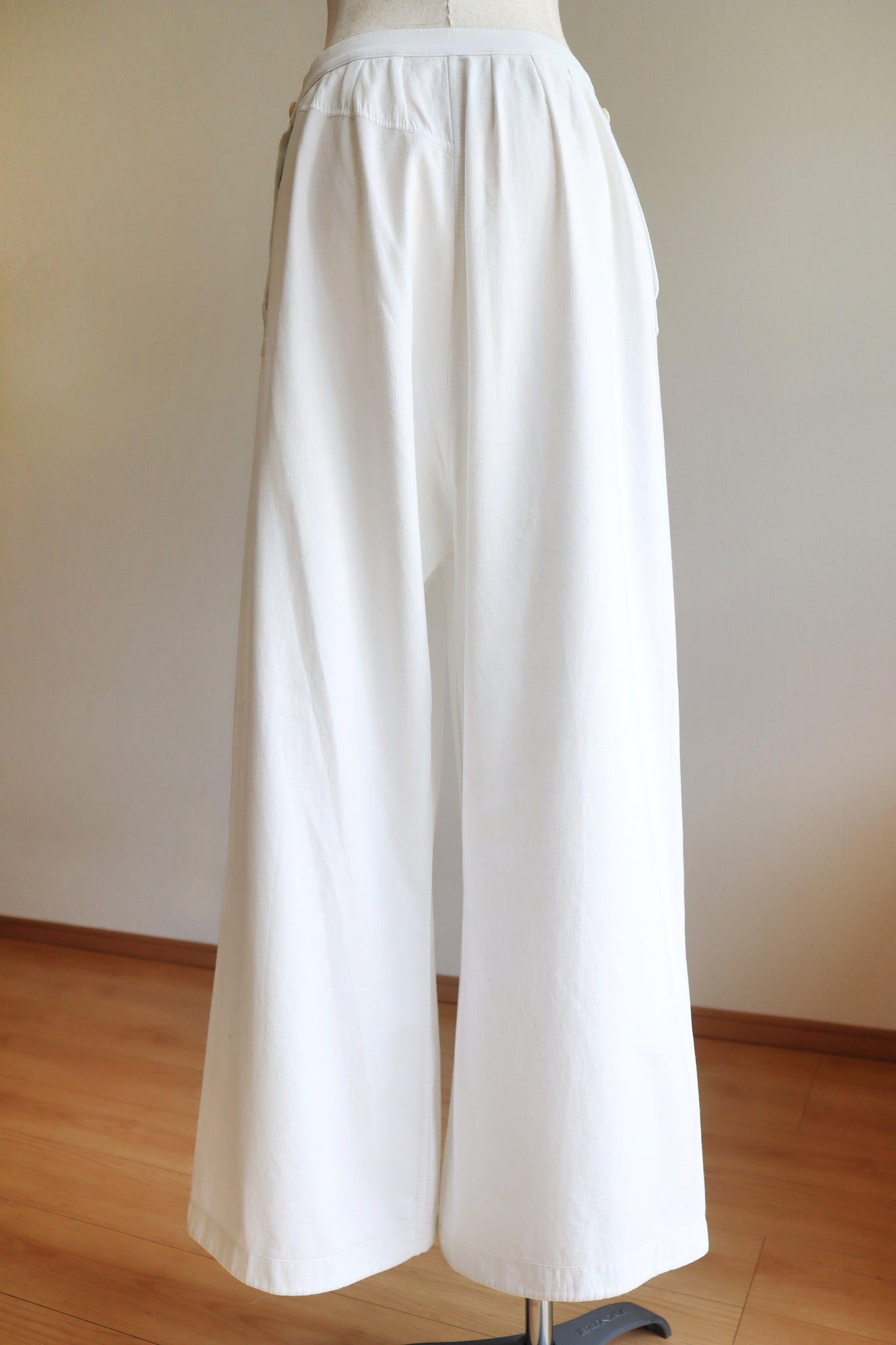 1940s French Cotton Flare Pants