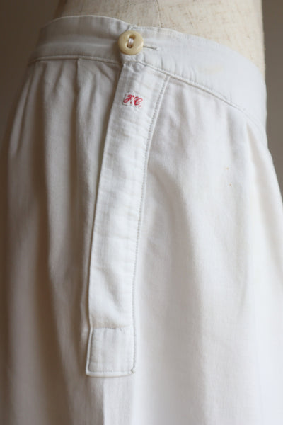 1940s French Cotton Flare Pants