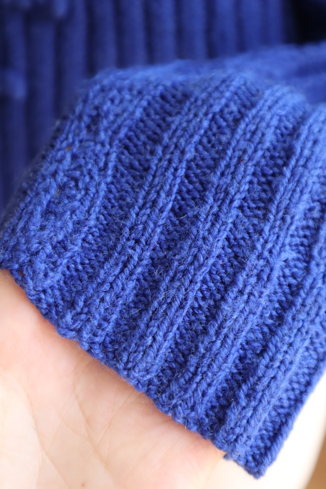 80s Hand Knit Blue Austrian Cardigan