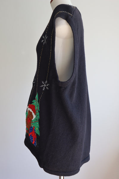 80s Christmas Knit Vest