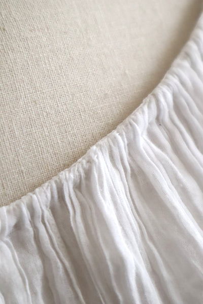 1910s French Antique Whitework Skirt Hem Reworked Top