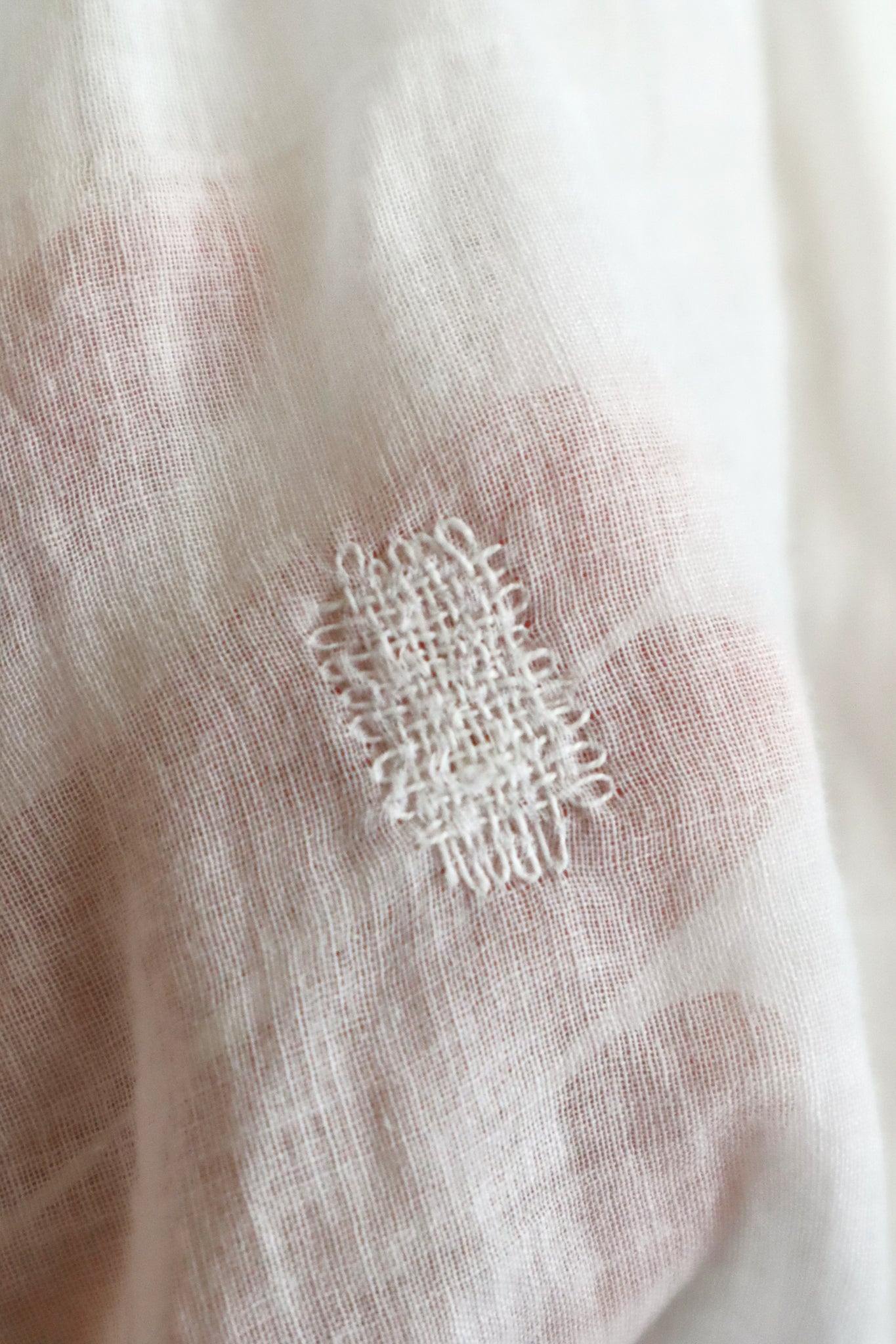 1910s French Antique Whitework Skirt Hem Reworked Top