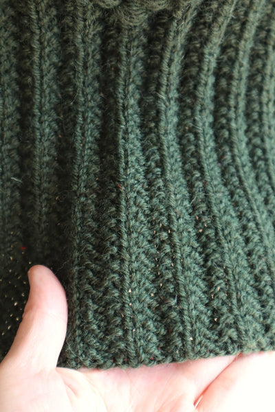 80s Hand Knit Green Austrian Cardigan