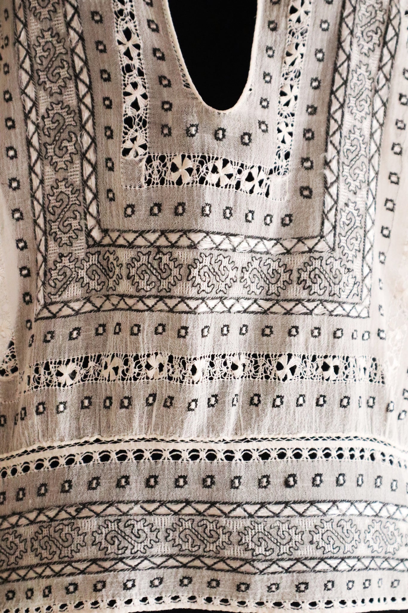 1930s Romanian Folk Embroidered Blouse