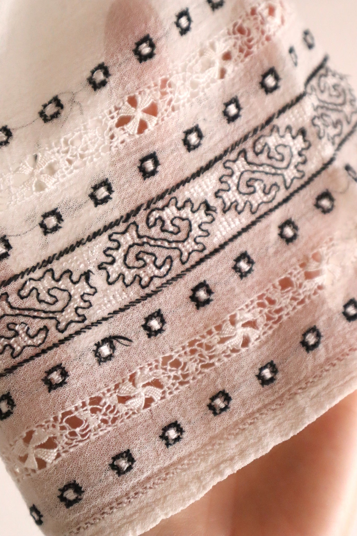 1930s Romanian Folk Embroidered Blouse