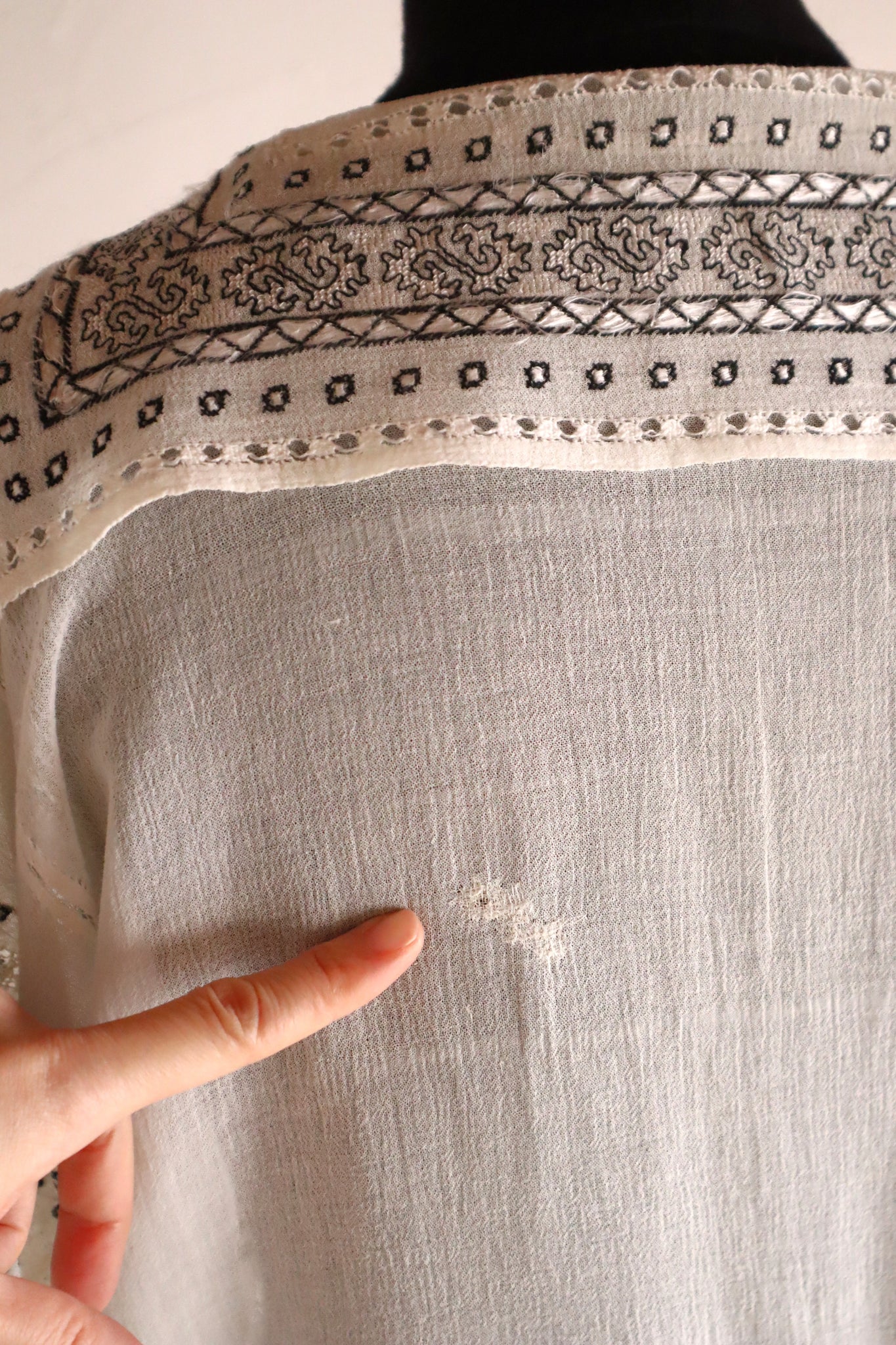 1930s Romanian Folk Embroidered Blouse