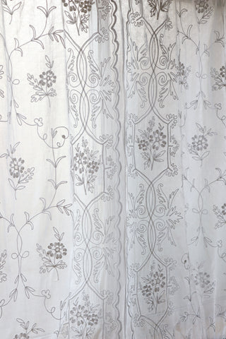19th French Floral Cornelly Curtain