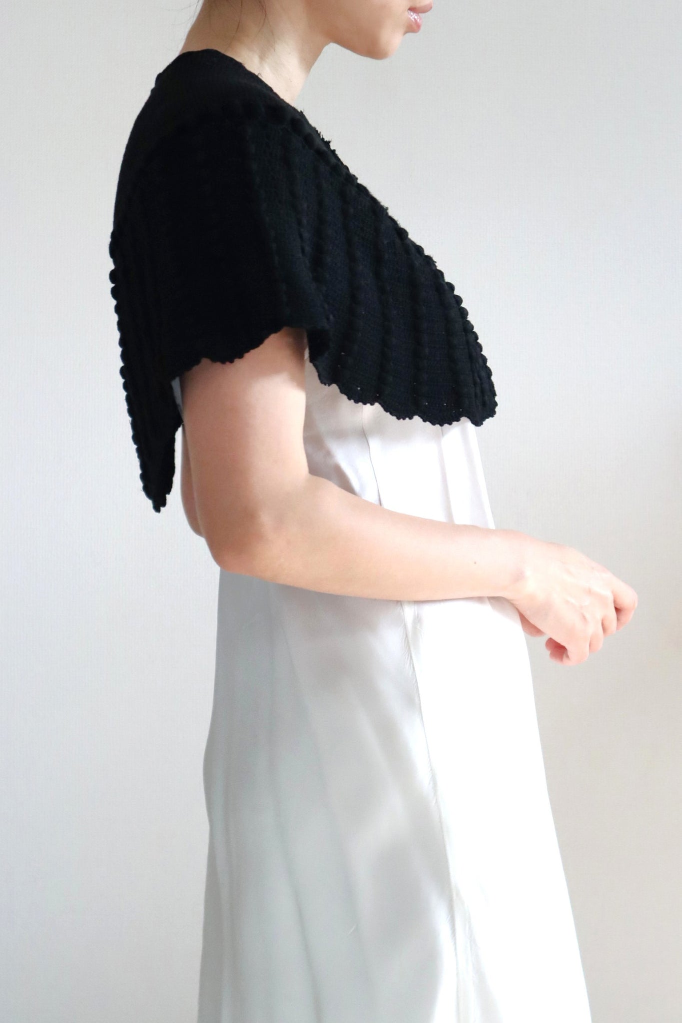 19th Black Wool Capelet