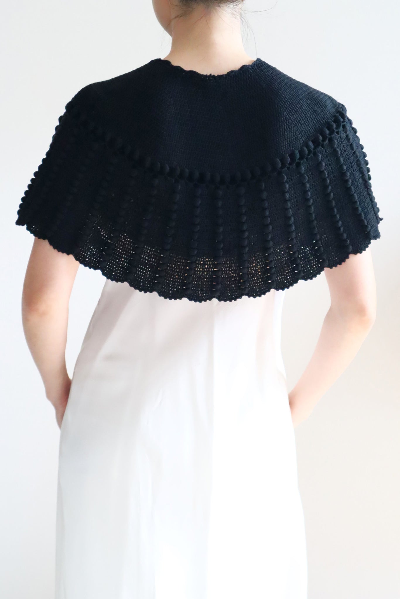 19th Black Wool Capelet