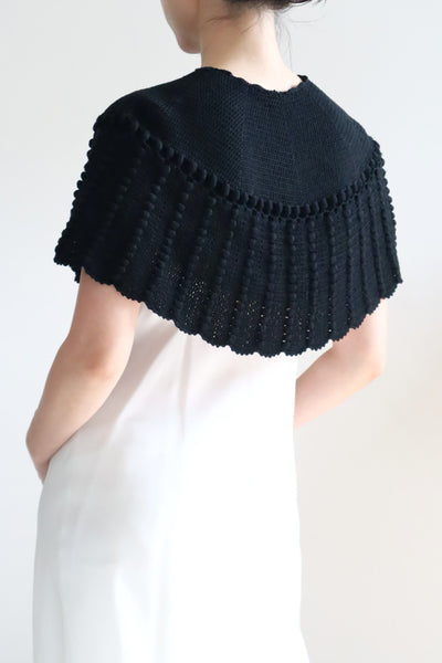 19th Black Wool Capelet