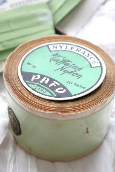 1960s French Deadstock Nylon Taffeta Ribbon Roll