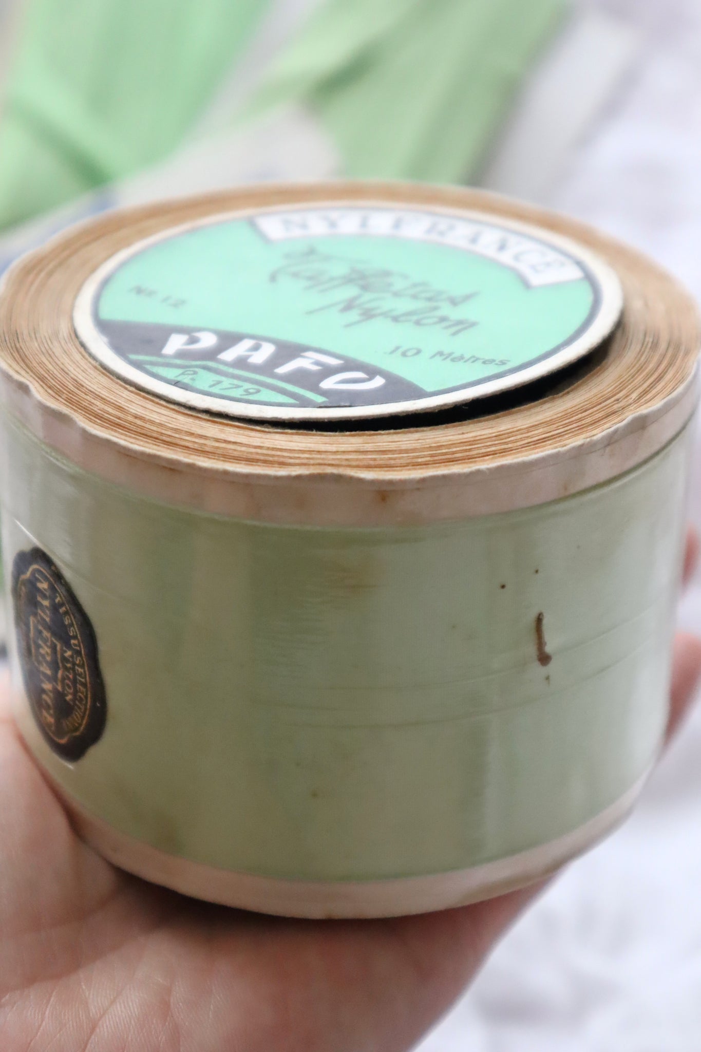 1960s French Deadstock Nylon Taffeta Ribbon Roll