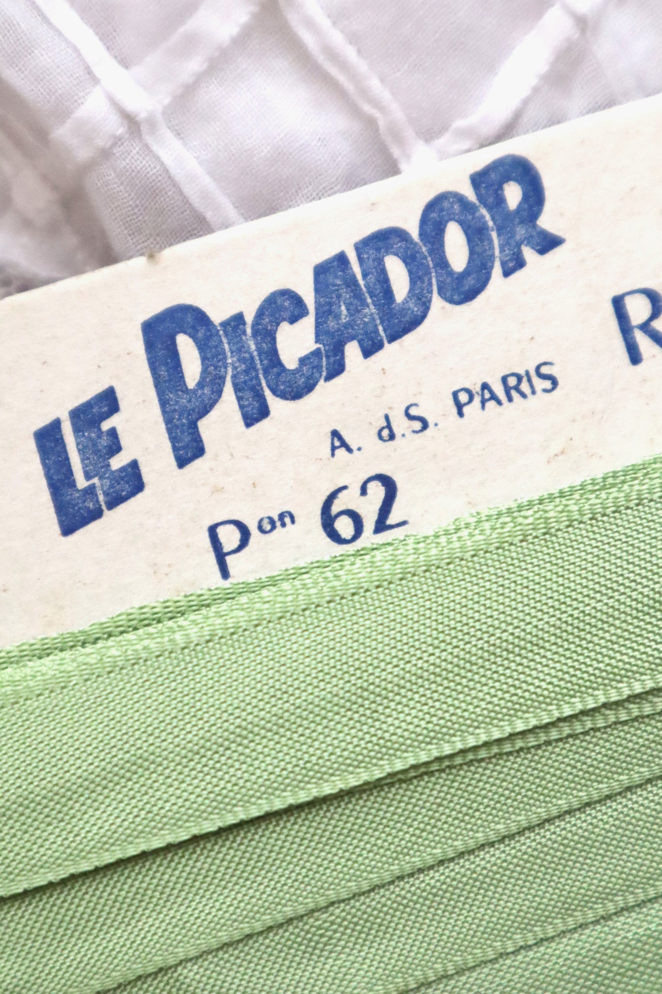1940s–1950s French LE PICADOR Deadstock Rayonne Ribbon 15.5m