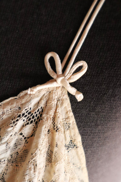 1930s French Silk Embroidered Lingerie Dress with Tulle Lace