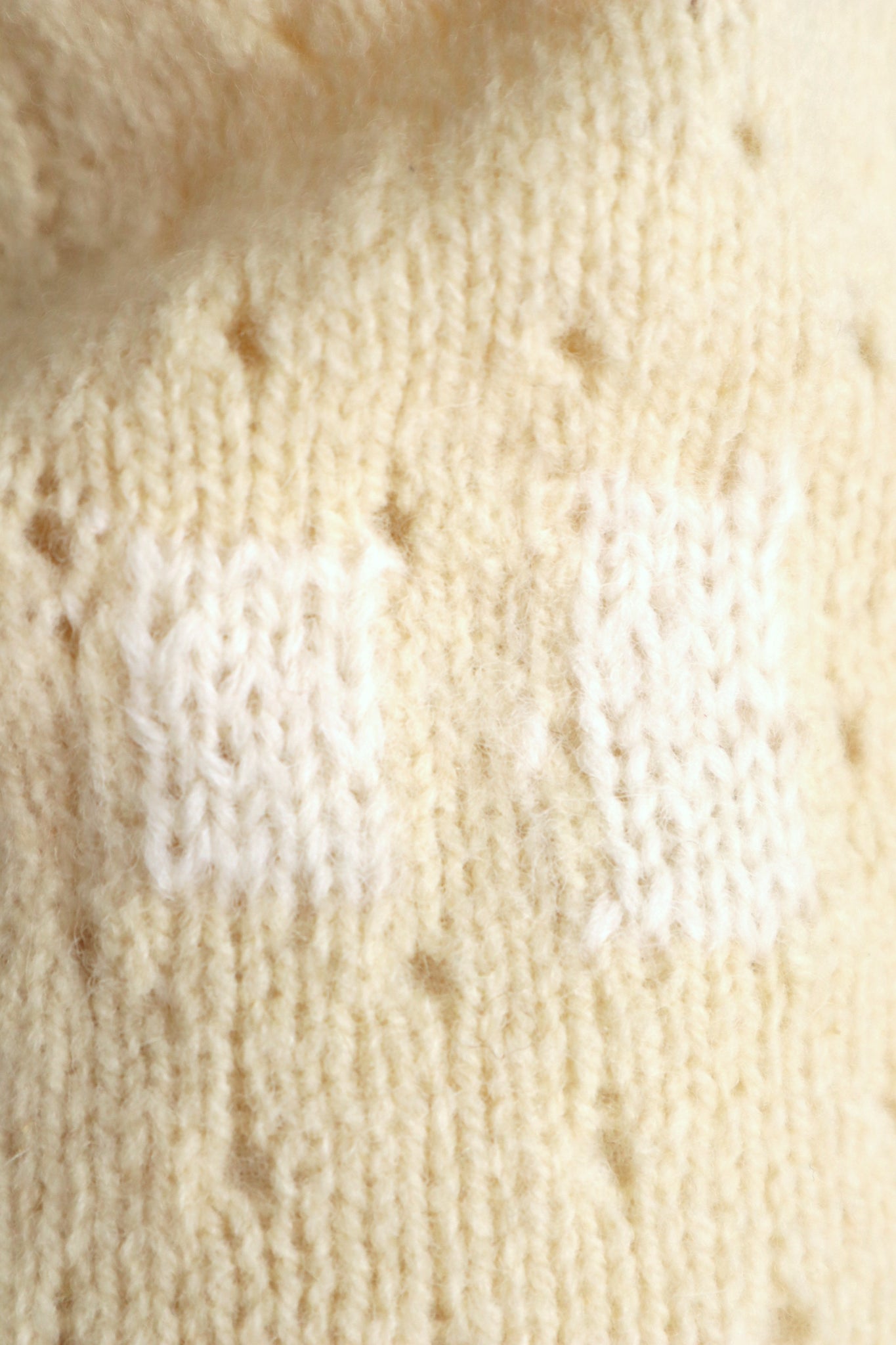 Vintage French Hand-Knit Wool Tank Top