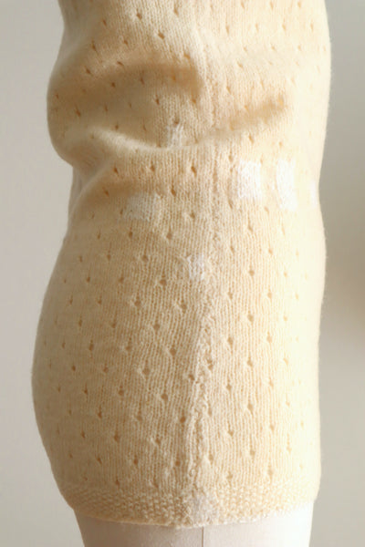 Vintage French Hand-Knit Wool Tank Top