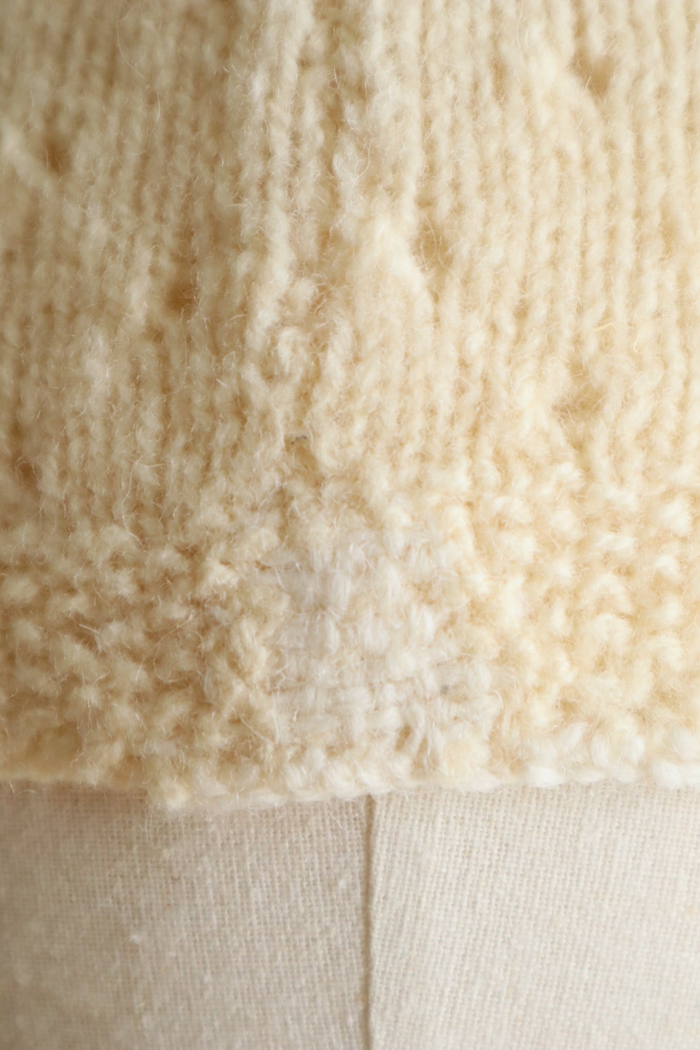 Vintage French Hand-Knit Wool Tank Top