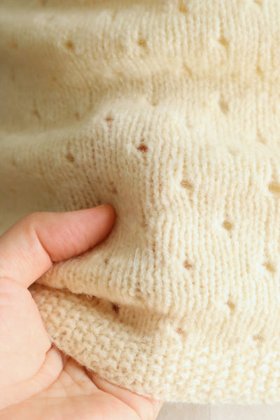 Vintage French Hand-Knit Wool Tank Top